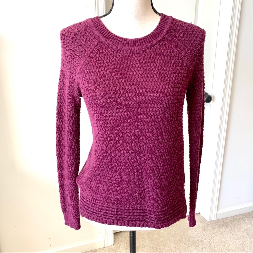 OLD NAVY Burgundy Cotton Blend Knit Sweater—SZ. XS